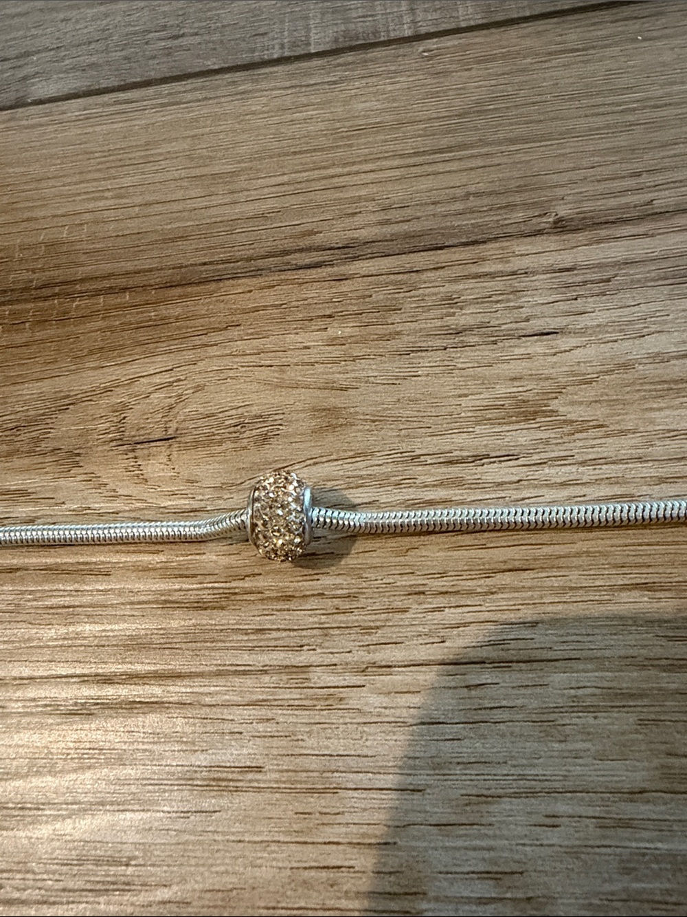 Pavé Crystal Champagne Charm Bead